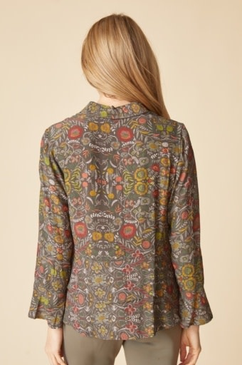 Habitat Clothes to Live In Rayon Crepe Garden Flounce Shirt