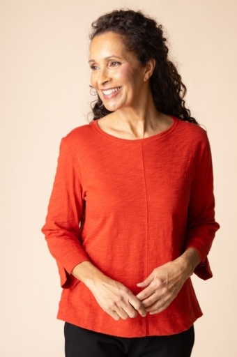 Habitat Clothes to Live In Cotton Pebble Coverstitch Boatneck