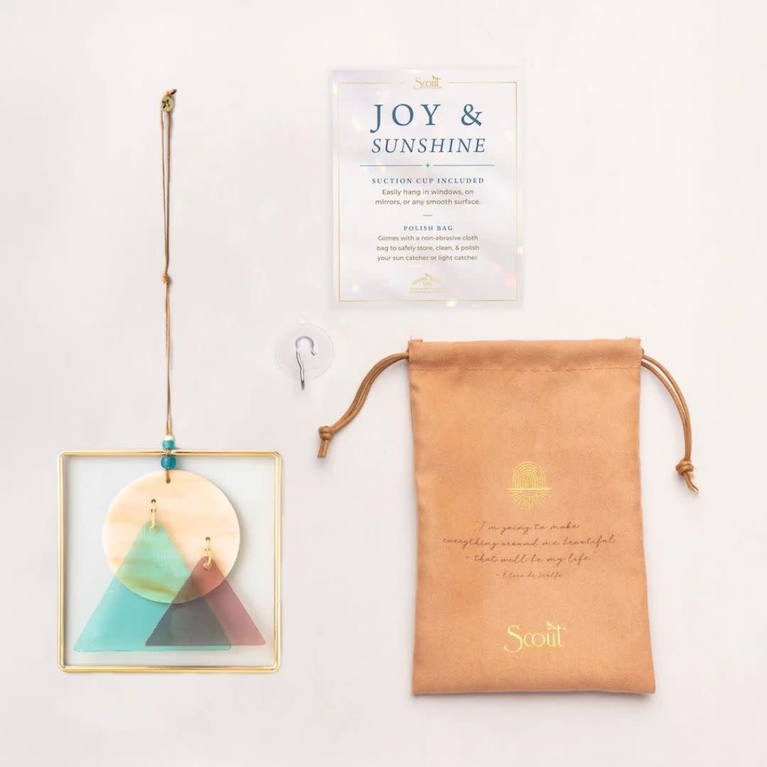 Scout Curated Wears Stained Glass Light Catcher -  Sunset Mountains