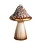 Raz Imports 6.25" Brown Jewel Crusted Mushroom Ornament