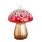 Raz Imports 4.5" Red Jewel Crusted Mushroom Ornament