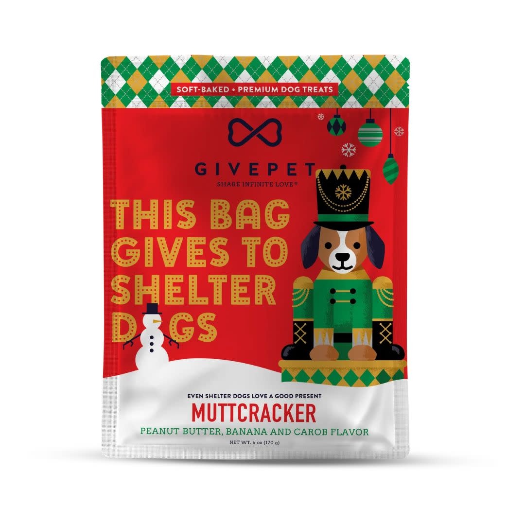 Givepet Muttcracker Soft & Chewy Trainers - Dog Treats 6oz bag