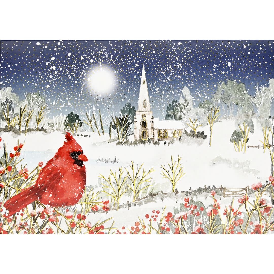 Peter Pauper Cardinal in Moonlight Deluxe Boxed  Holiday Cards