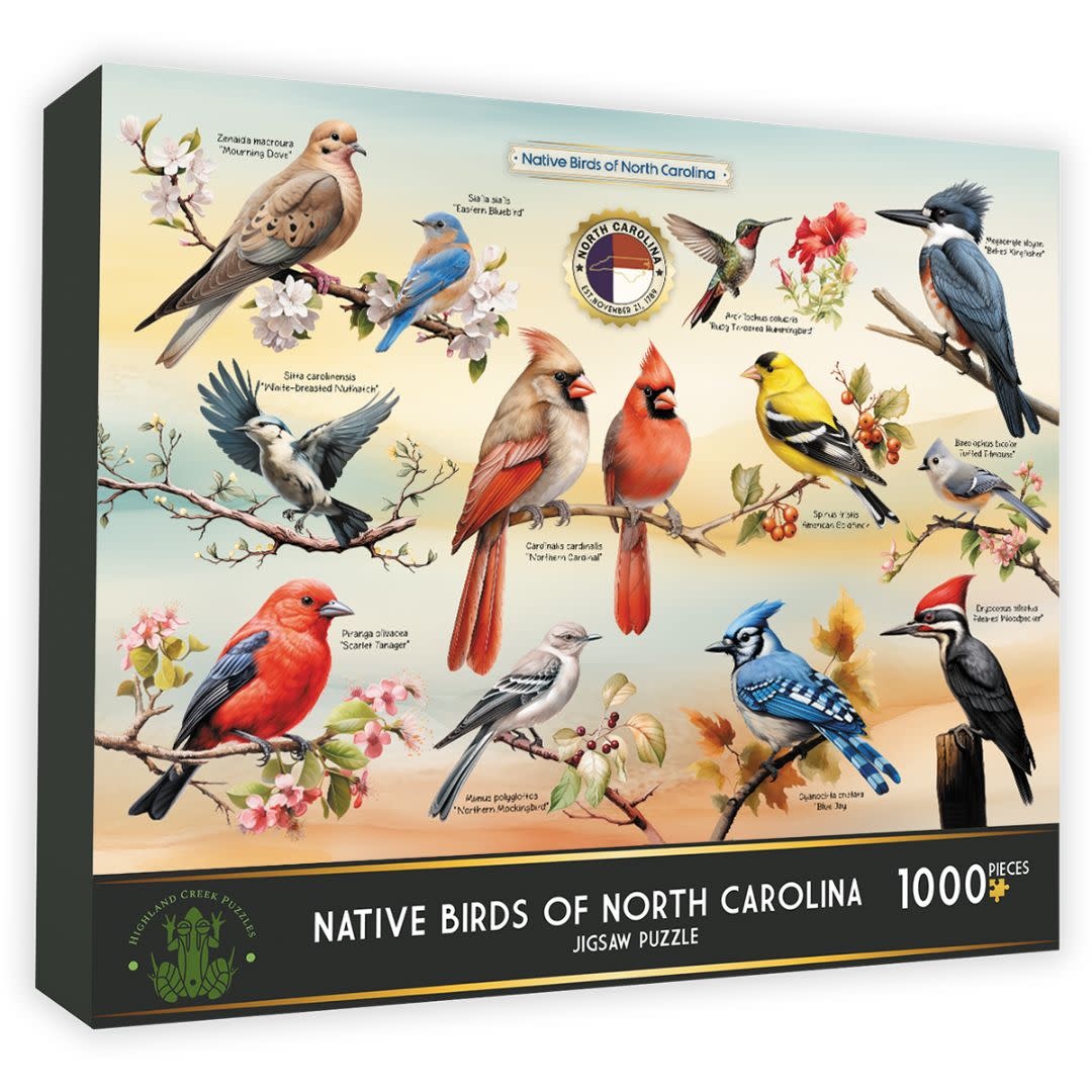 Highland Creek Puzzles Puzzle Birds of NC 1000 Piece