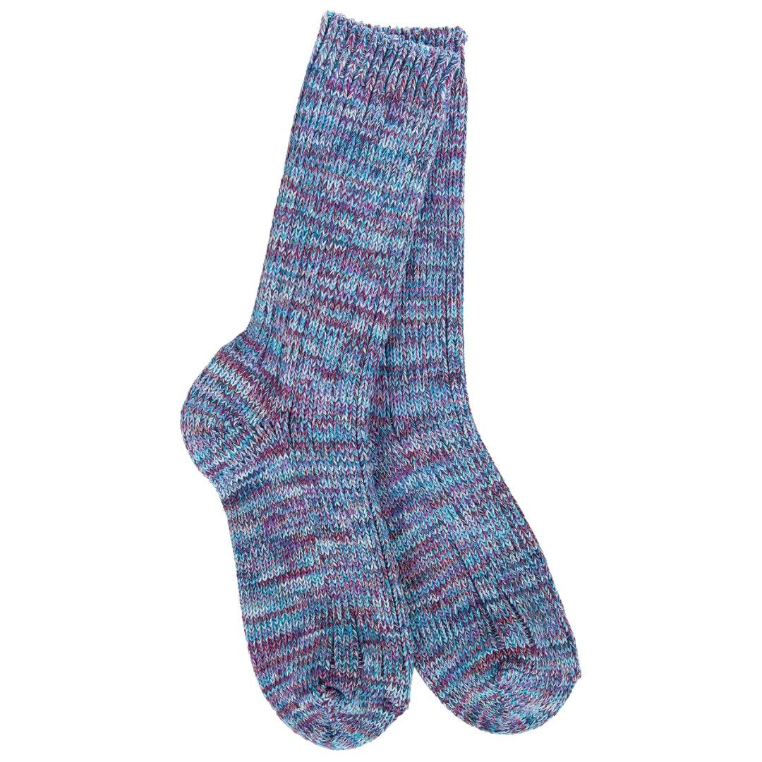 World's Softest Socks Women's Missioni Crew OS Neptune