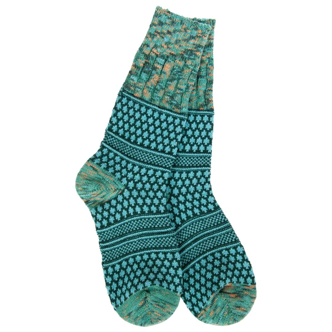 World's Softest Socks Women's Gallery Textured Crew OS Woodland