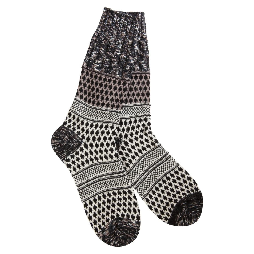 World's Softest Socks Women's Gallery Textured Crew OS Nightfall Multi