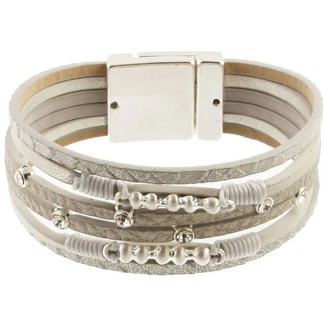 Origin Jewelry B-Textured Silver/S.Silver Crystal