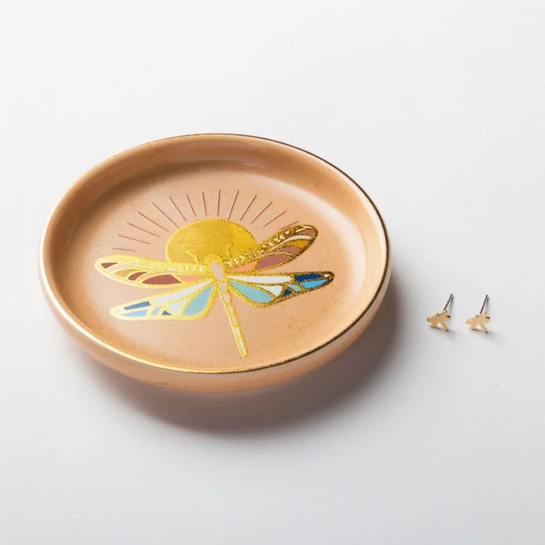 Scout Curated Wears Jewelry Dish & Stud Earring Set - Dragonfly  /Terrac