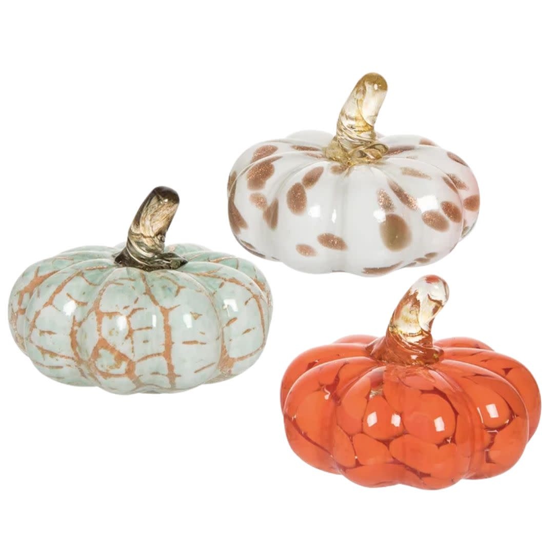 Transpac Glass Mini Pumpkins