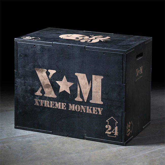 XM 3 Sided Plyo Box Black