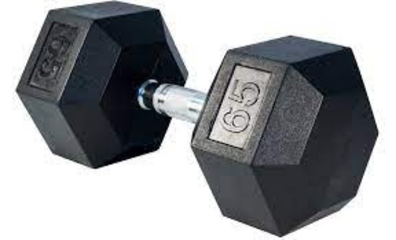 Rubber Hex Dumbbell  65lb