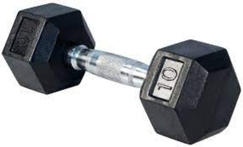 Rubber Hex Dumbbell 10lb