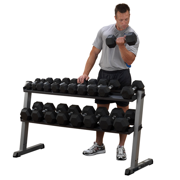 Body Solid 2 Tier Dumbbell Rack 60" GDR60