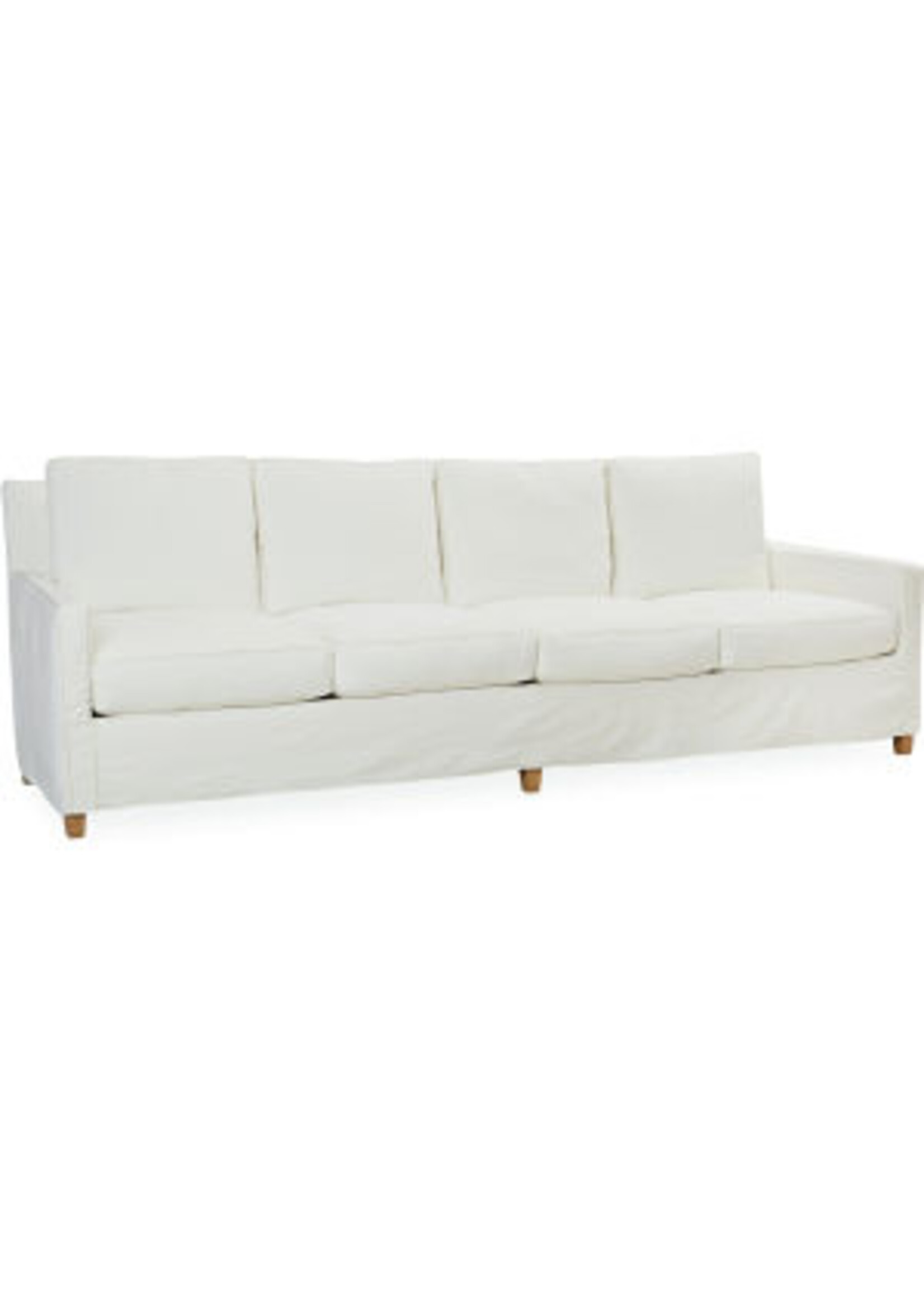 Lee Industries C1296-44 Slipcovered Extra Long Sofa - Crypton Laguna Cloud