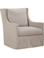 Lee Industries C1211-01SW Slipcovered Swivel Chair - Sanderling Natural/Cloud 9 Cushions
