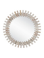 Currey & Company Diza Round Whitewash Mirror