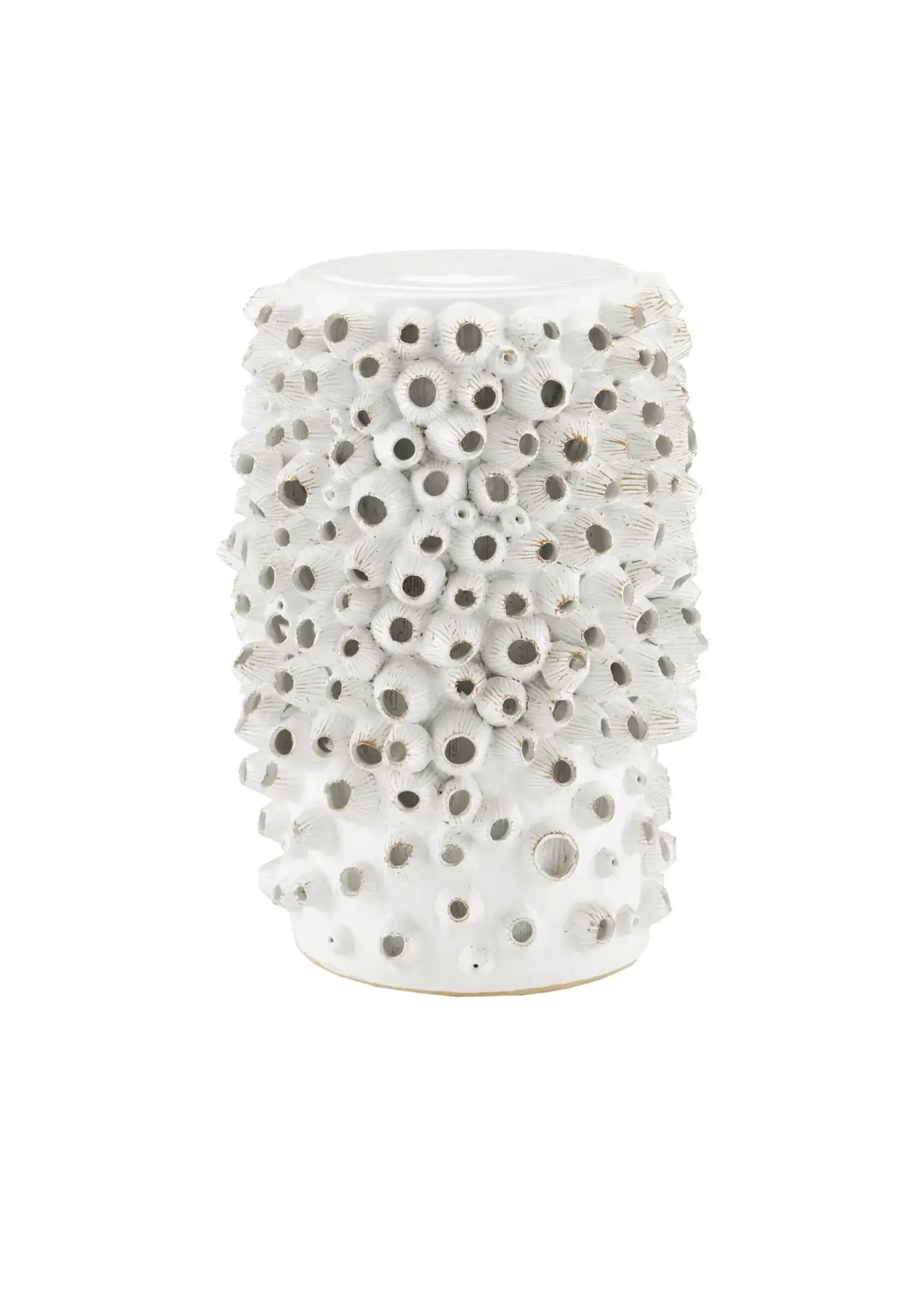 Currey & Company Barnacle White Accent Table
