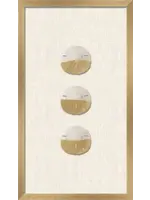 Iconic Pineapple Gold-Dipped Sand Dollar on White Linen