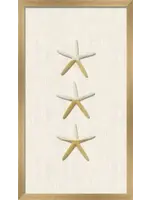 Iconic Pineapple Gold-Dipped Starfish on White Linen