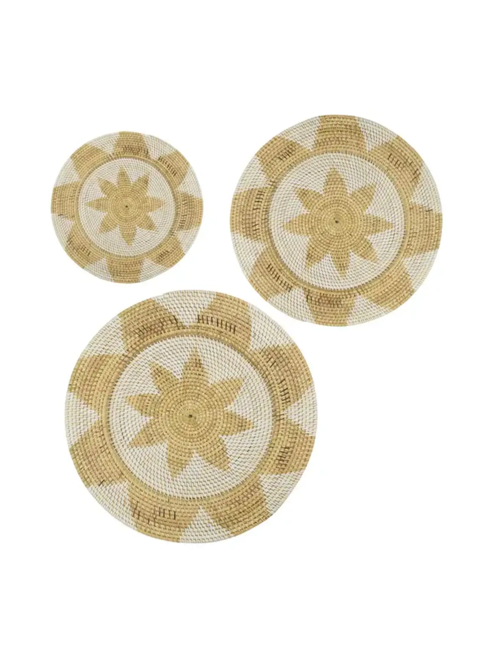 Blue Ocean Traders Sunshine Rattan Charger S/3