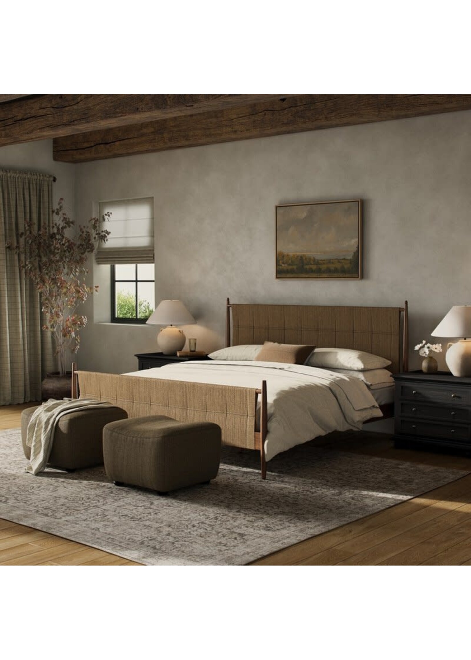 Four Hands Richard Bed - Burnished Parawood - King