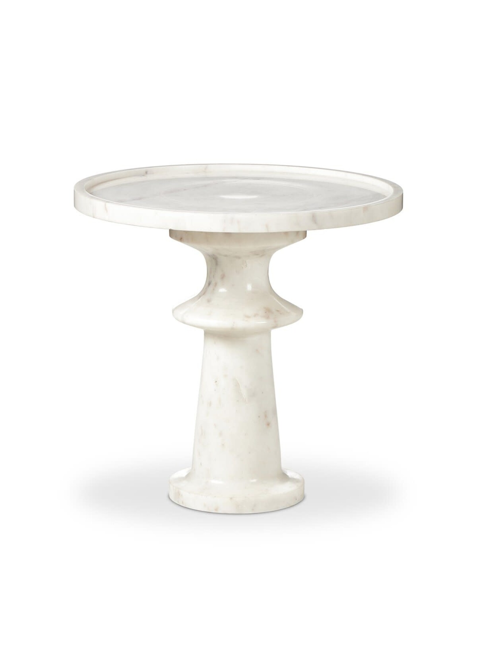 Four Hands Skylar End Table - Polished White Marble