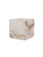 Four Hands Modern Marble Plinth End Table - Desert Taupe