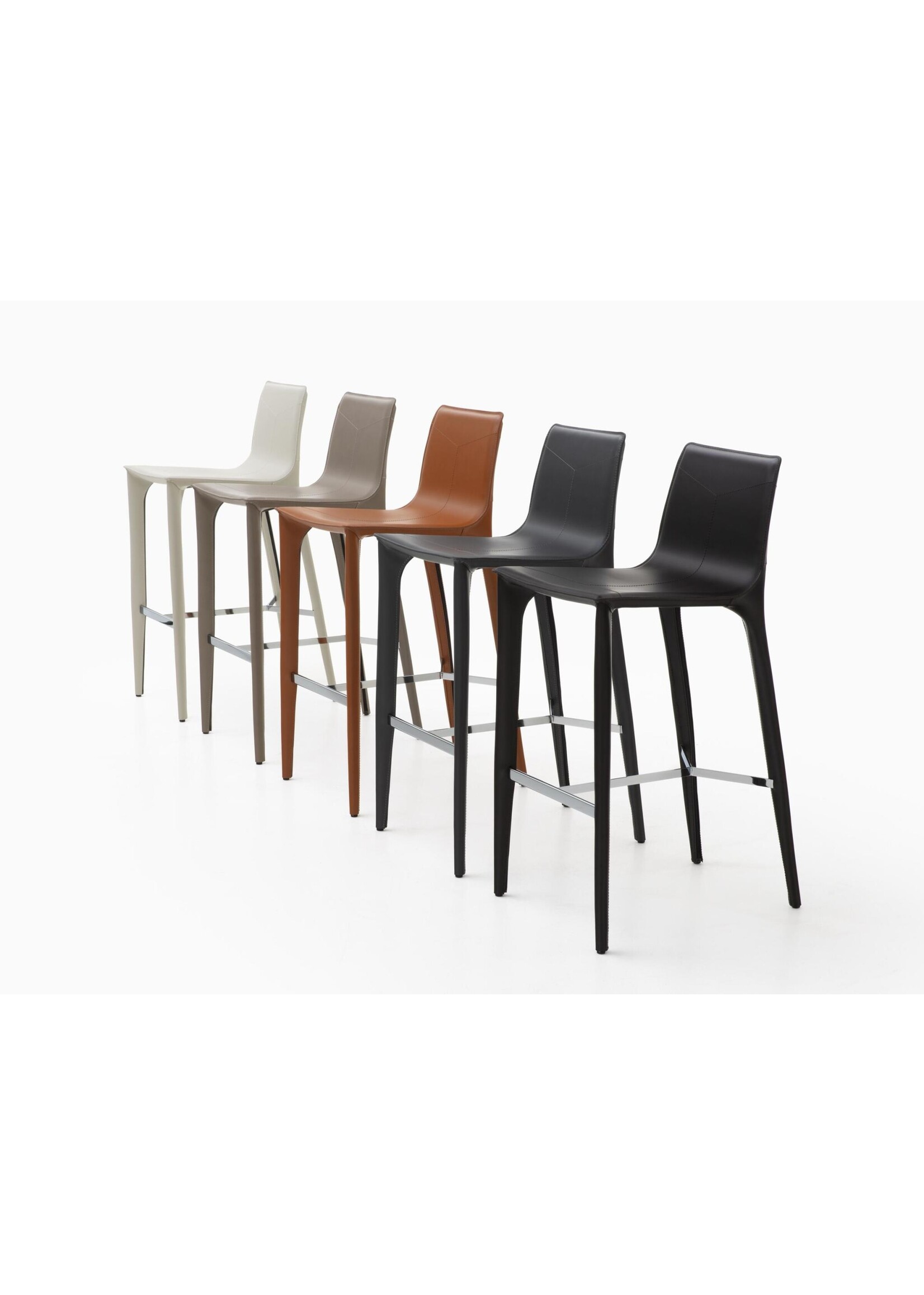 Holly Hunt Adriatic Bar Stool in Sierra (Orange)