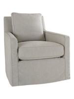 Lee Industries C1296-01SW Slipcovered Swivel Chair in Gentry Spa