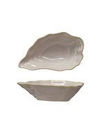 Creative Co-Op Stoneware Oyster Shell Shaped Bowl