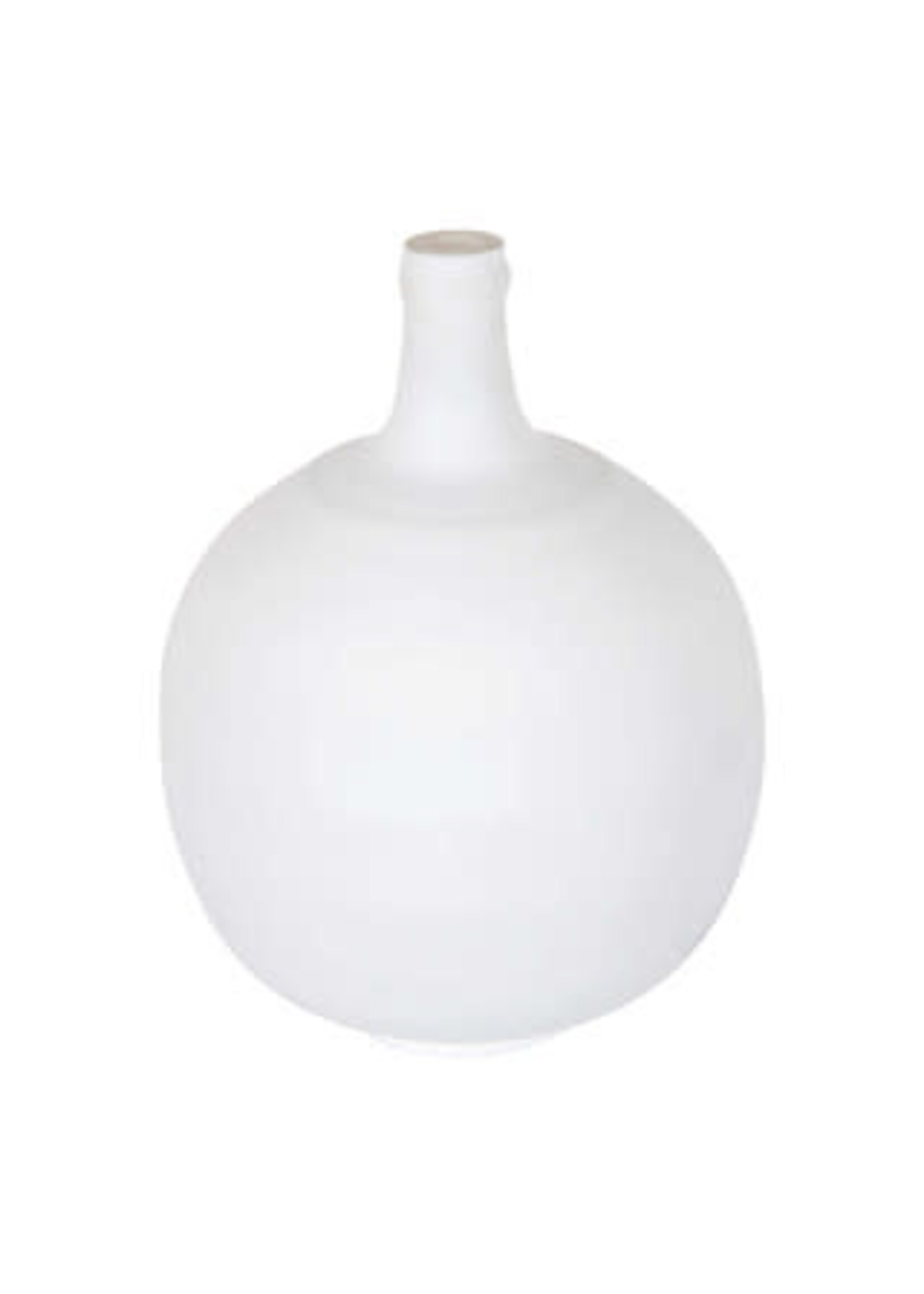 Jeffan Athea Glass Vase , Matte White, 12.5"