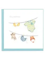 Quilling Cards Baby Clothesline Greeting Card