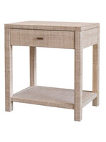 Jeffan Gia Raffia Single Drawer Nightstand, Natural