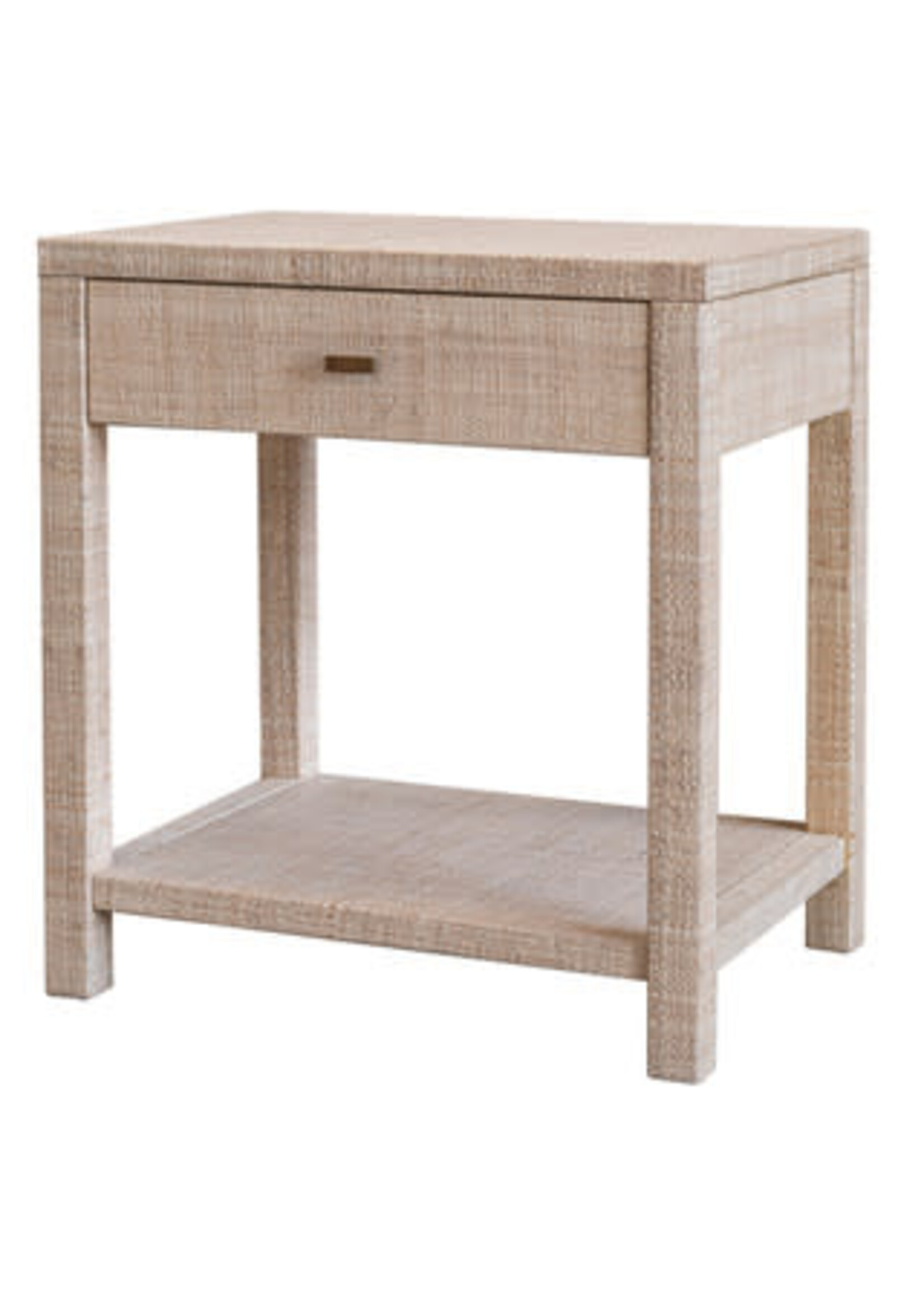 Jeffan Gia Raffia Single Drawer Nightstand, Natural