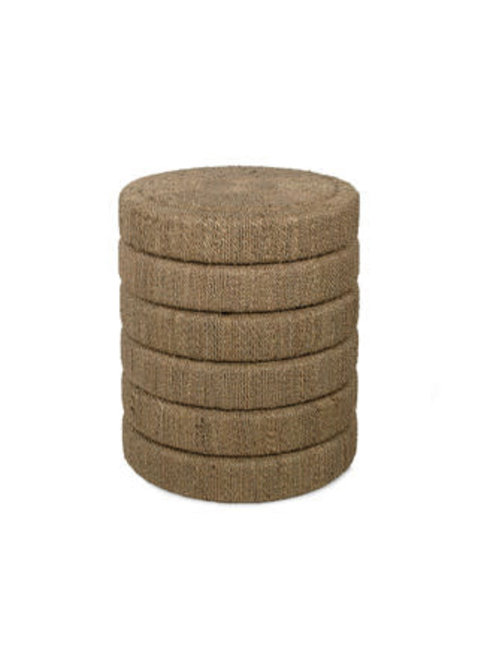 Jeffan 16" Wide Seagrass Ribbed Side table