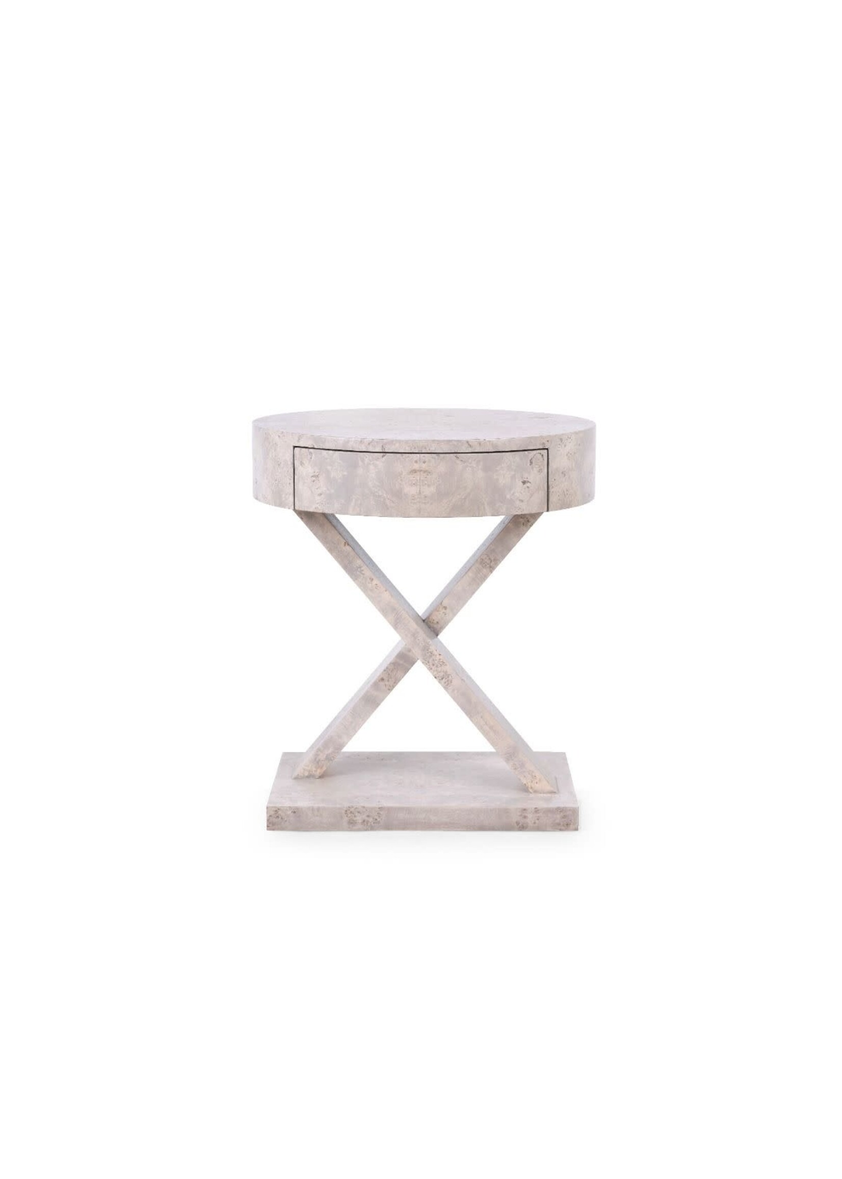 Bungalow Five/Villa and House Modena 1 Drawer Side Table Light Gray Burl