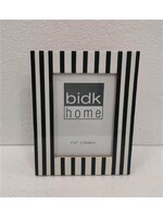 BIDK Home 5X7” Resin Frame Black and White Stripes - BLACK & WHITE