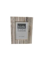 BIDK Home White & Light Grey Resin Picture Frame 5x7