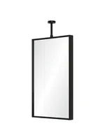 Rectangular Mirror with Adjustable Ceiling Mount
