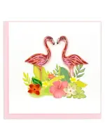 Quilling Cards Quilled Tropical Flamingos Greeting Card