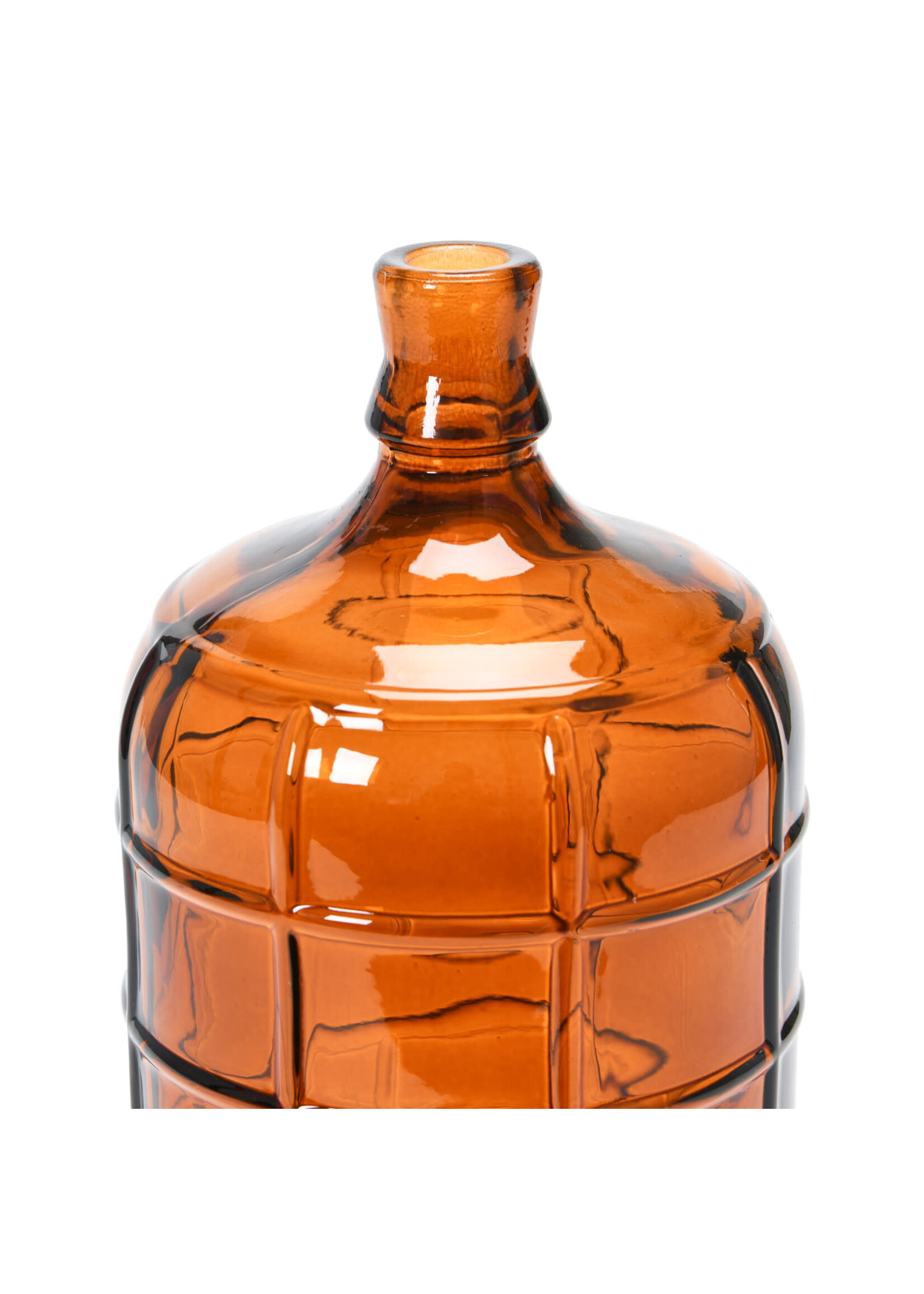 Creative Co-Op 10-1/2"H Glass Vintage Reproduction Bottle, Amber Color