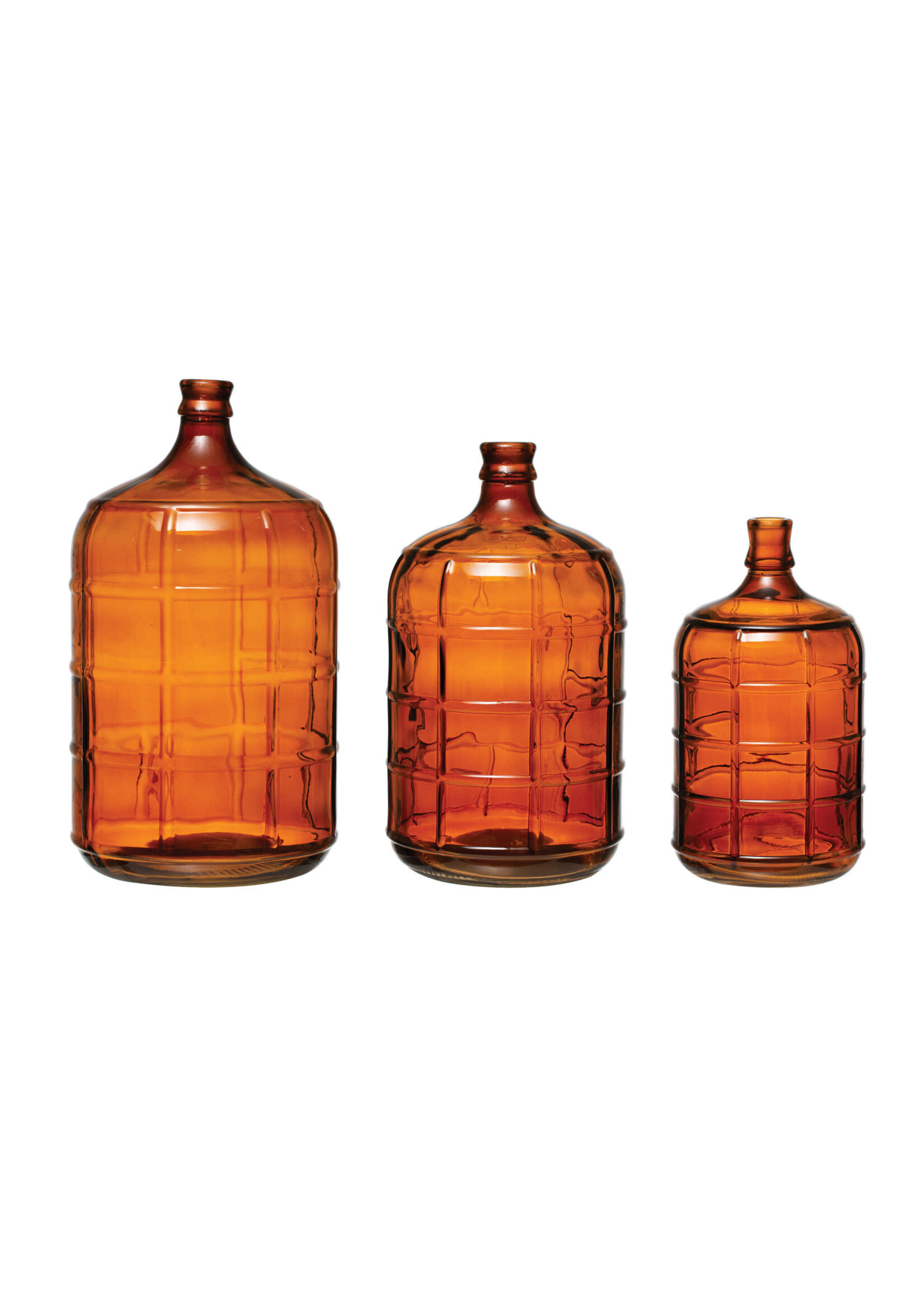 Creative Co-Op 10-1/2"H Glass Vintage Reproduction Bottle, Amber Color
