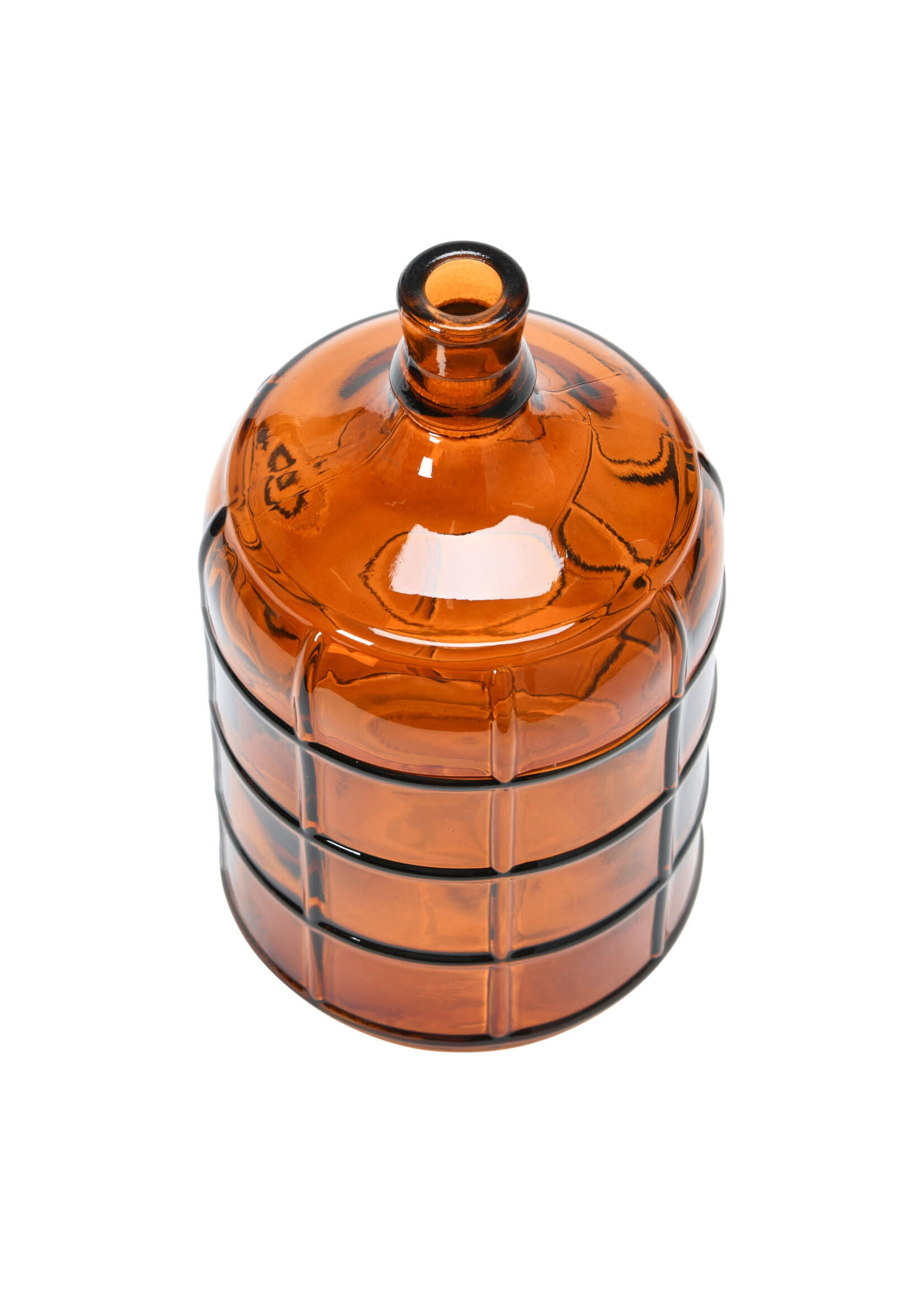 Creative Co-Op 10-1/2"H Glass Vintage Reproduction Bottle, Amber Color