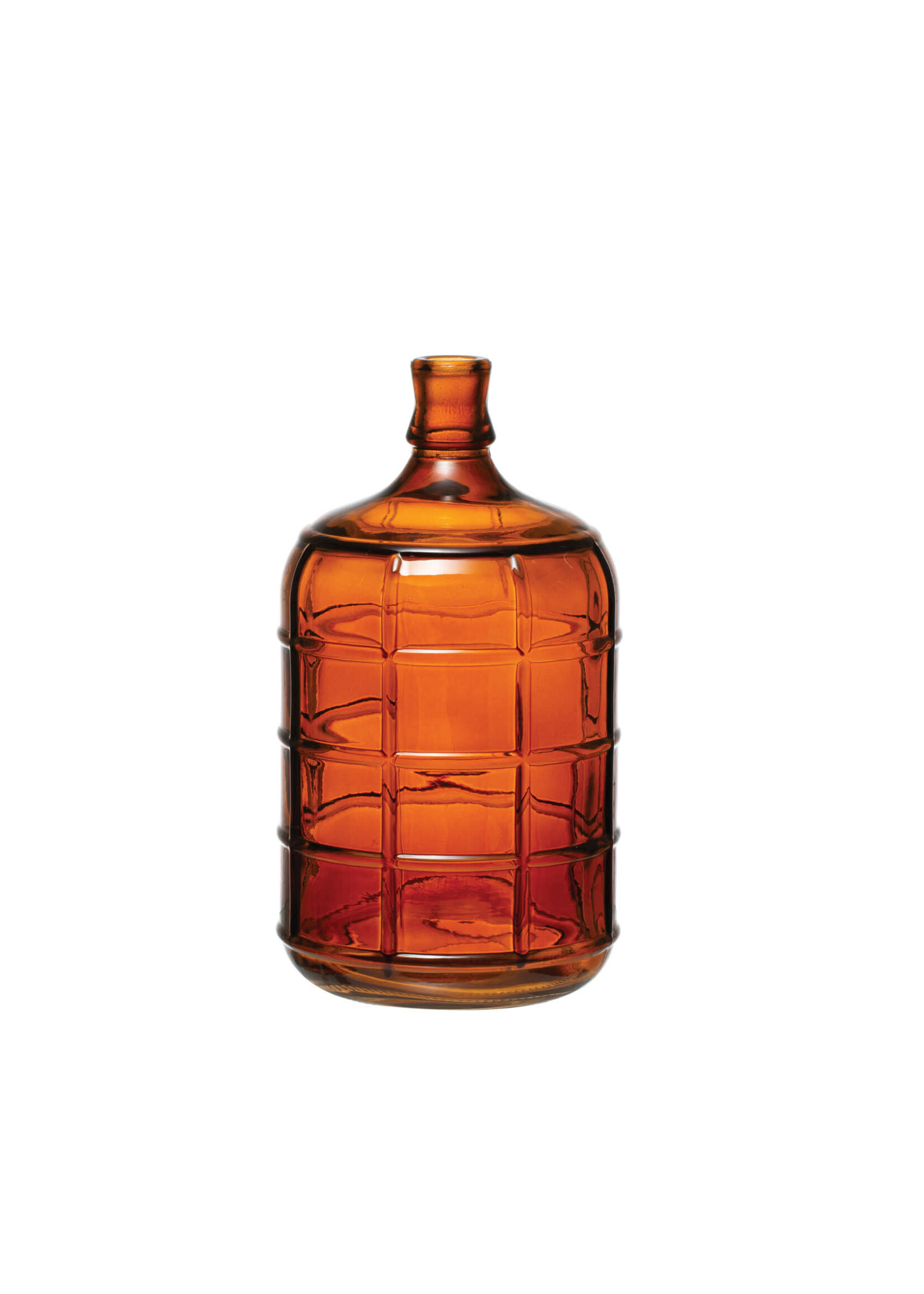 Creative Co-Op 10-1/2"H Glass Vintage Reproduction Bottle, Amber Color
