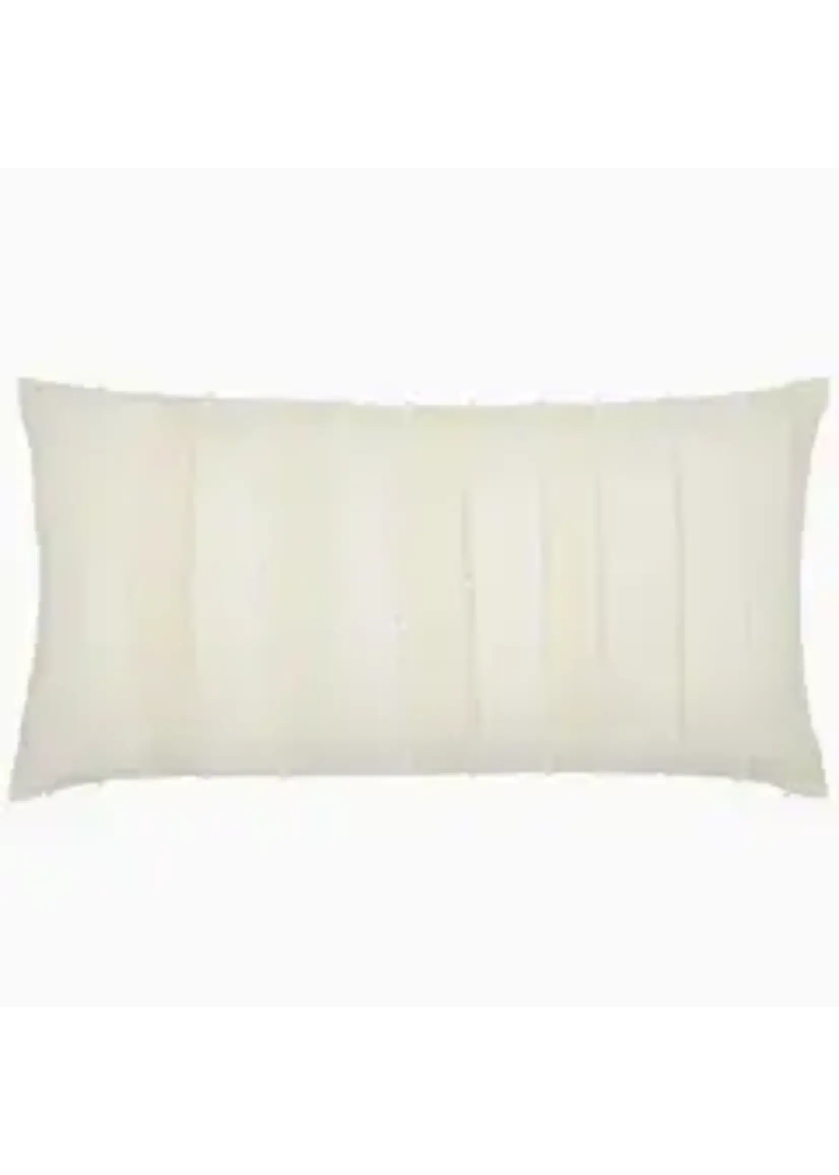 John Robshaw Textiles Fringed White Bolster 17x32