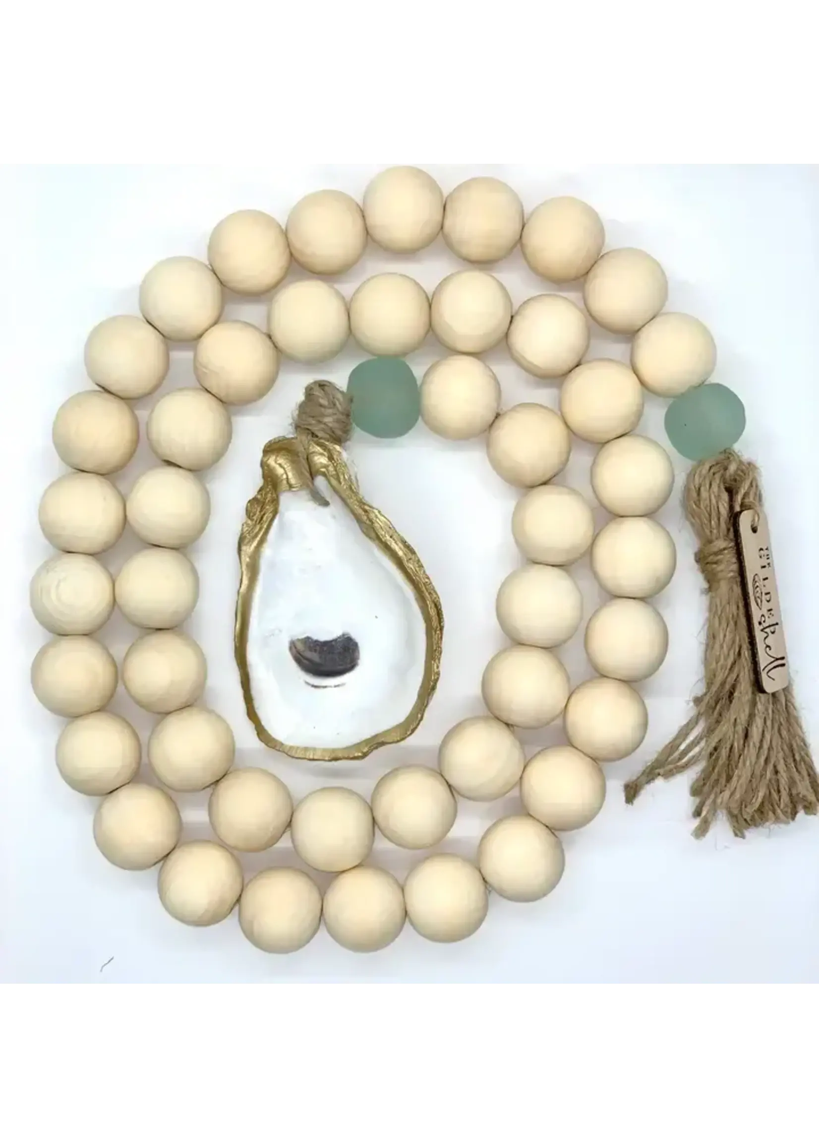 The Gilded Shell The Long Beach- Aqua & Natural- Nude Bead
