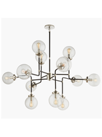 Visual Comfort & Co. Bistro Medium Chandelier in Polished Nickel