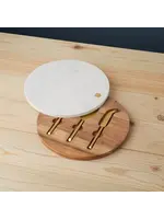 BeHome Garnet Swivel Board & Cheese Set