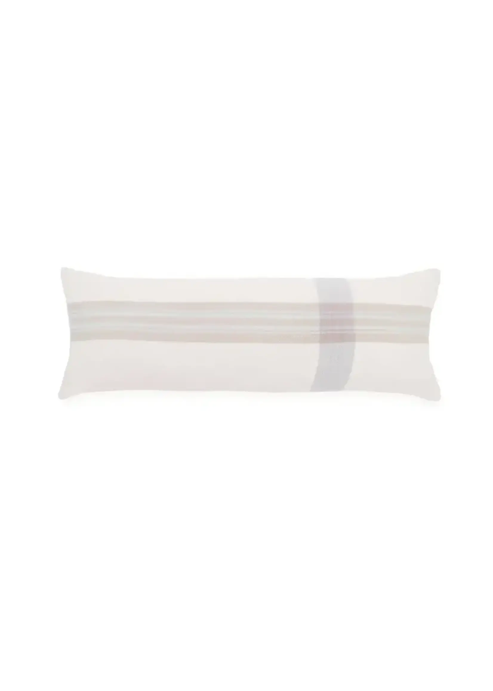 Pom Pom at Home Geneva Ivory/Taupe Pillow w/ Insert 14x40